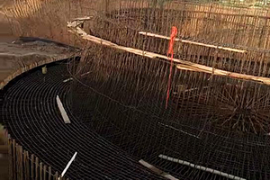 信阳砼烟囱新建施工现场
